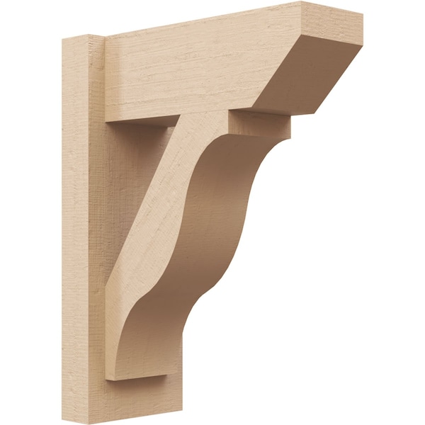 Ekena Millwork 6-in W x 14-in D x 18-in H Funston Slat Rough Cedar Woodgrain TimberThane Outlooker, Primed Tan OUTUR060X14X18FST24RCPR - main